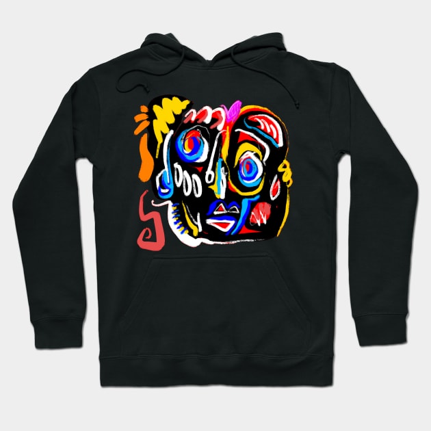 face Hoodie by Angel Rivas